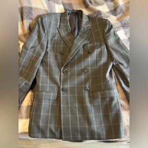 Men’s 14th & Union Gray Sport Coat with Windowpane Pattern